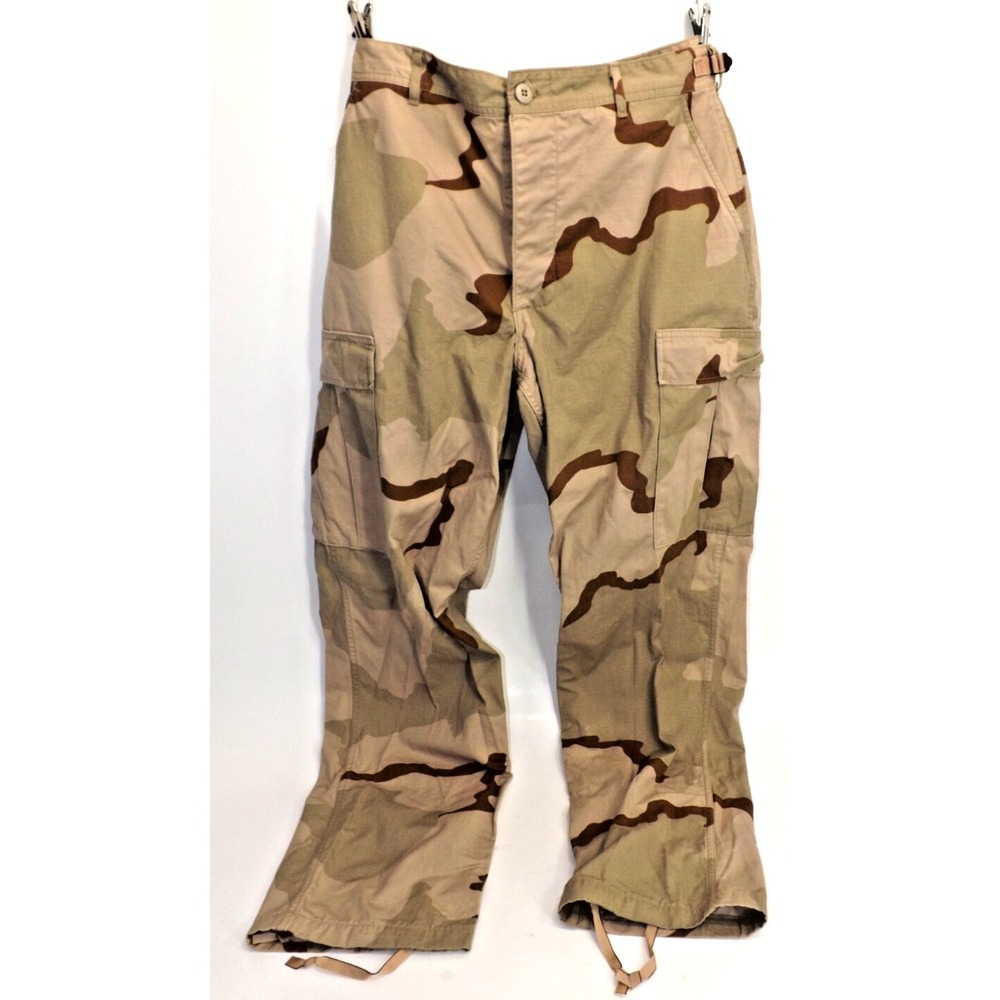 US Military Desert Cam Pattern Combat Trousers Unicor Pants - Size Med - Long